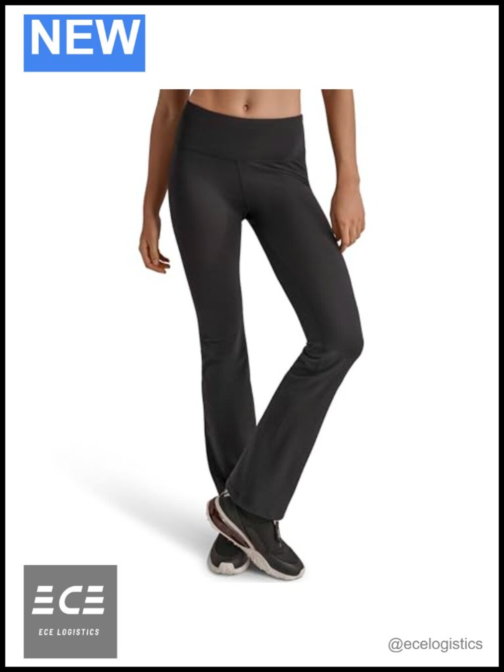 High Waisted Straight Leg Yoga Pants Flared Stretchy Soft Pull On Leggings